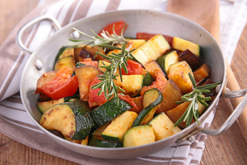 fried vegetable on pan