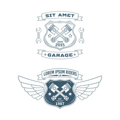 Set of Motor vector badges