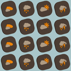 seamless texture with weather icons