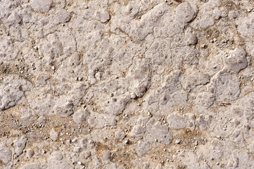 Closeup of a dry sandy soil