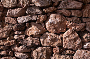 wall formed by various sizes of stones