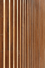Wall of planks of wood