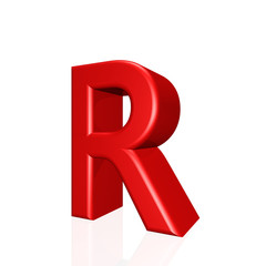 shiny red letter collection  - R