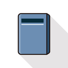 notebook line icon with long shadow