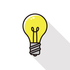 idea line icon with long shadow