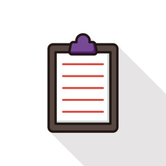 file line icon with long shadow