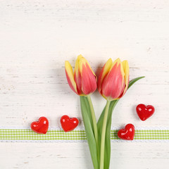Tulpenstrauss mit Herz