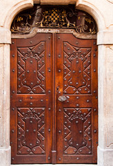 Front Door.  Wood door