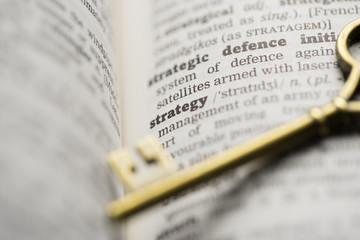 Business concept  key for strategy