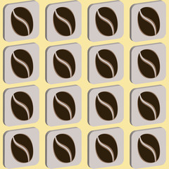Coffee bean seamless background
