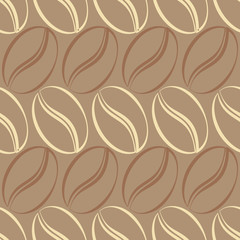 Coffee bean seamless background