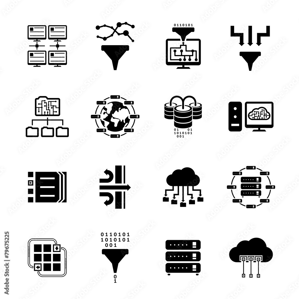Poster data filter and data transfer icons