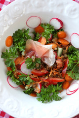 Hay Flower Ham with Lentils Salad