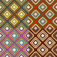 Set of seamless color patterns
