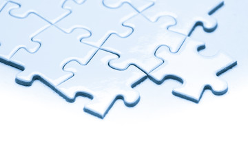 Fototapeta premium Business success team in jigsaw