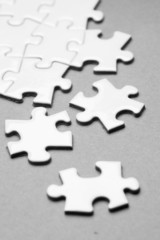 Obraz premium Business success team in jigsaw