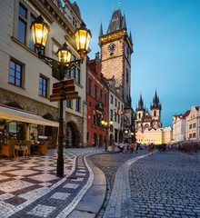 Old Market Square in Prague in the evening