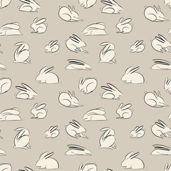 Bunnies Seamless Pattern