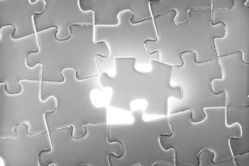 Business success, jigsaw puzzle concept