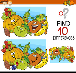 finding differences game cartoon