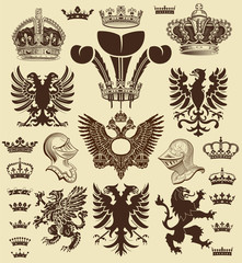 Vector. Heraldic elements