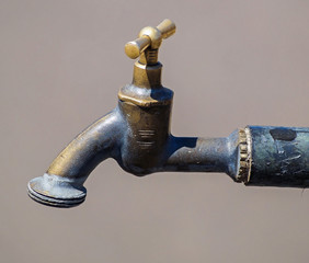 Water tap outdoors
