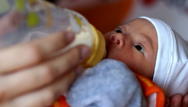 Little Baby Drinking Milk