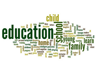 Conceptual education word cloud