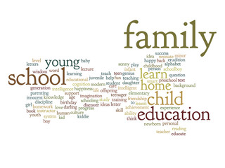 Conceptual education word cloud