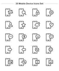 Line icon - Mobile Device, Bold