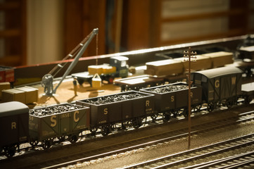 vintage model railroad coal wagons