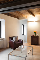 armchair and table