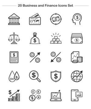 Line icon - Business Finance, Bold