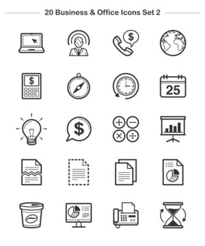 Line icon - Business & Office 2, Bold