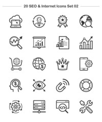 Line icon - SEO & Internet set 2, Bold
