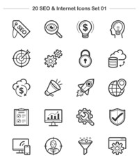 Line icon - SEO & Internet set 1, Bold