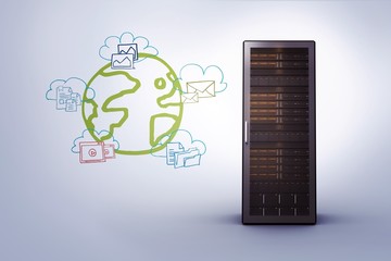Composite image of cloud computing doodle