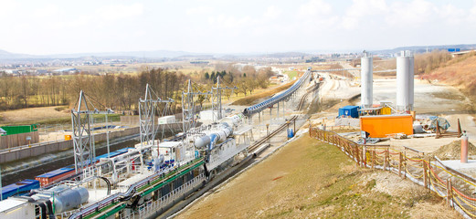 Tunnelbau am Aichelberg - Bahntrasse Suttgart 21