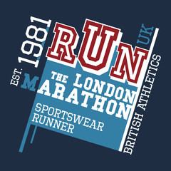 London Marathon t-shirt design design
