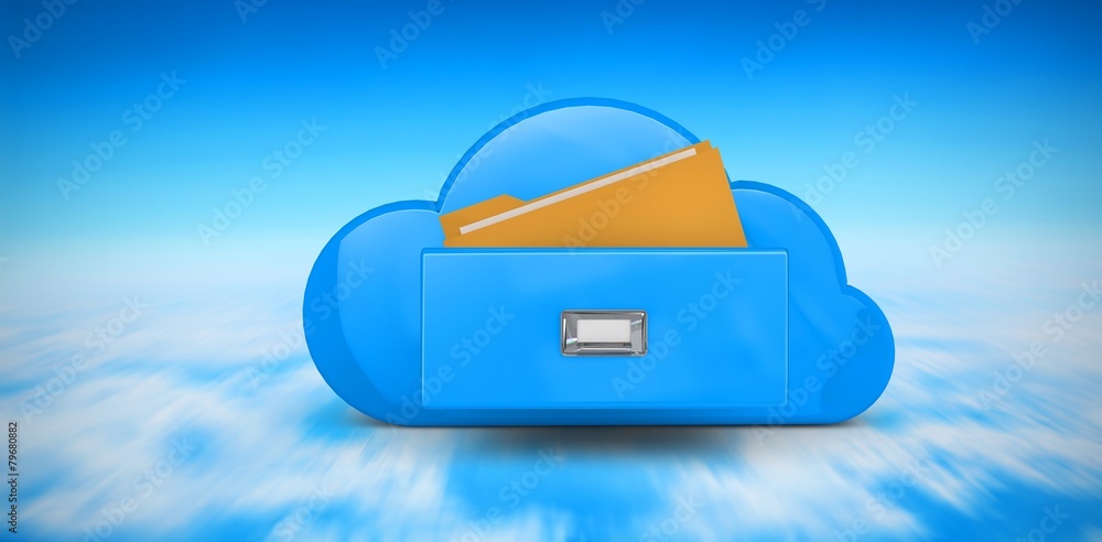 Aufkleber Composite image of cloud computing drawer