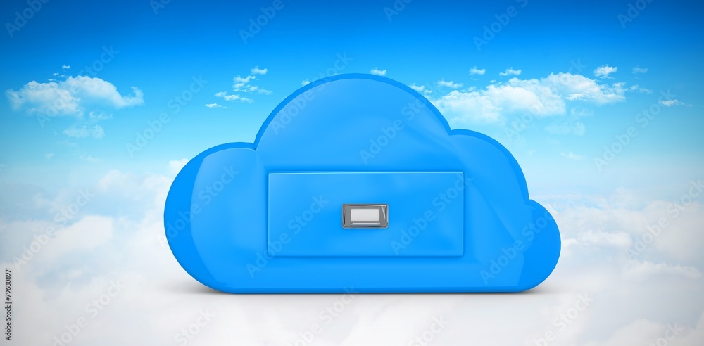 Aufkleber Composite image of cloud computing drawer