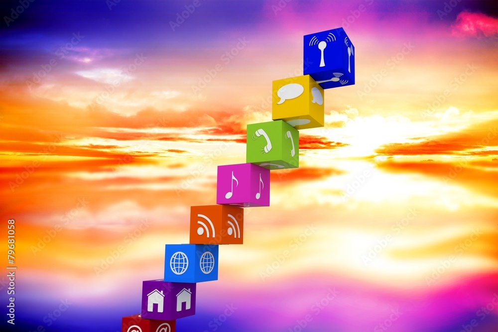 Poster Composite image of app steps