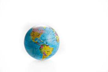 globe world toy isolated on white background