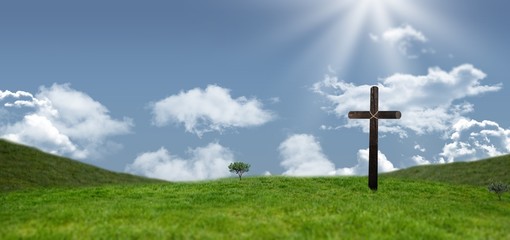 Cross against sky