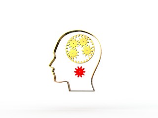 Image of gears inside of a man's head