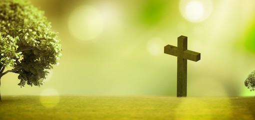 Cross against sky