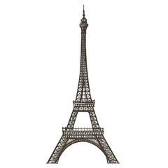 Fototapeta na wymiar Eiffel tower vector logo design template. Paris or France icon.