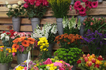 Flowers in a flowers shop.
