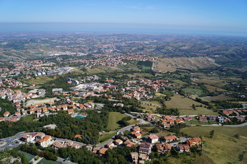 Fototapeta na wymiar View of the city, San Marino