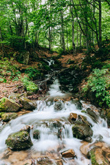 Fototapeta premium The mountain waterfall